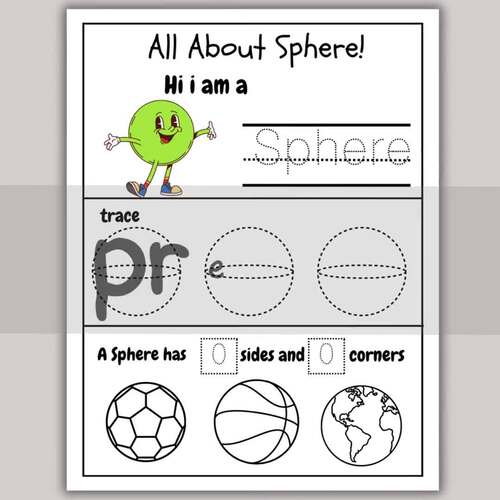 All About Sphere! 3D Shape of the Week Activities & Worksheets - 1st Grade