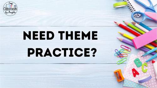 Theme Task Cards | Reading Comprehension | Differentiated | Print & Digital