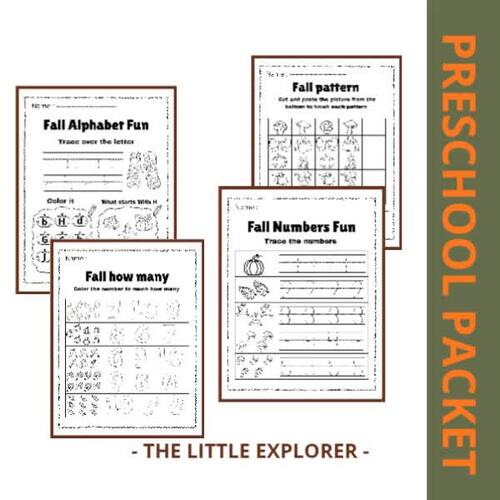 Fall Preschool Activities Bundle | Math, Literacy & Science | TPT