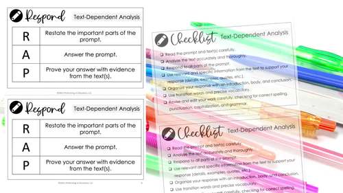 Writing Test Prep | Text-Dependent Analysis | Text-Based Writing | 5th ...