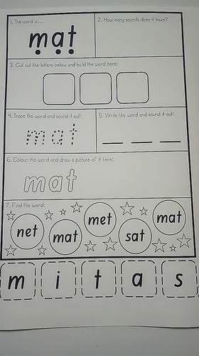 phonics worksheets unit 1 by miss carlee teachers pay teachers
