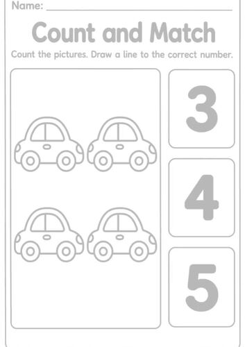 Count and Match Numbers 1–10 Worksheets - Preschool & Kindergarten Math