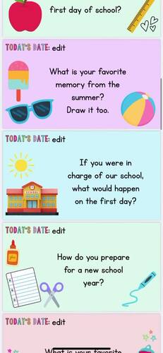 Journal Prompts for September by MissAdamsTaught | TPT