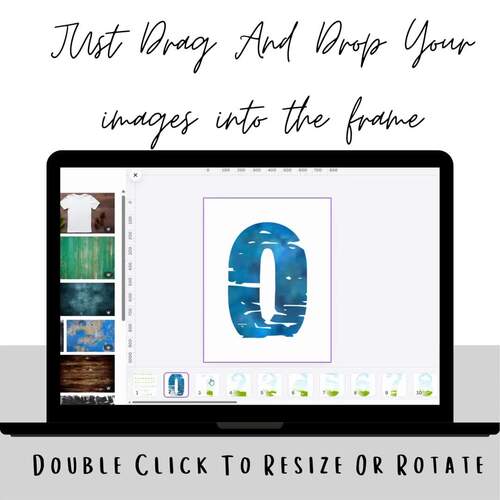 Customizable Canva Distressed Alphabet Letter Frames Template Editable ...