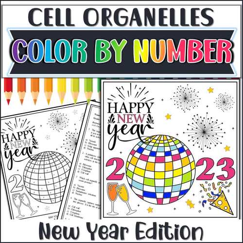 New Year 2023 Life Science Color by Number Bundle |New Year's Science ...