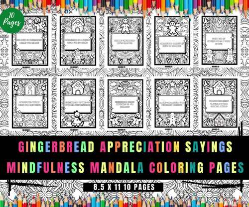 Gingerbread Bulletin Board Appreciation Sayings Coloring Pages | TPT