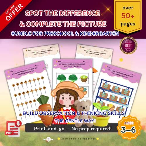 Critical Thinking Worksheets Build Observation & Thinking Bundle for ...