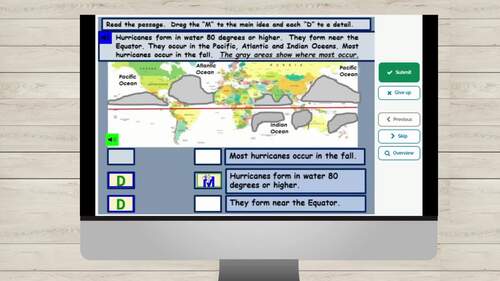 Hurricanes Main Ideas and Details (Boom Cards with Audio) | TPT
