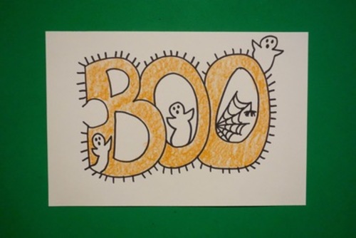 Preview of Let's Draw a Boo Banner 4 Halloween!