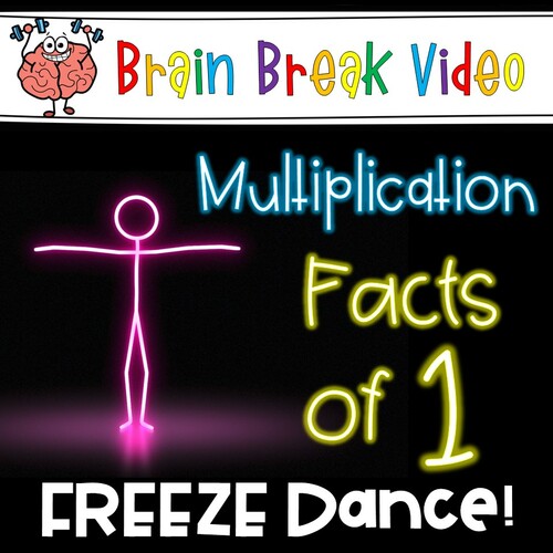 Preview of Multiplication Freeze Dance - Facts of 1