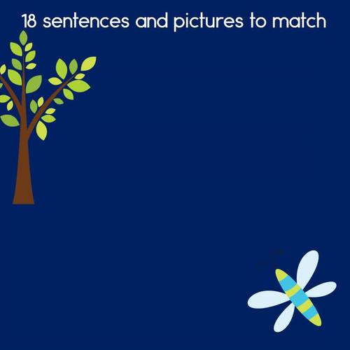 Pond Sentence Picture Match Reading Comprehension and Writing Center