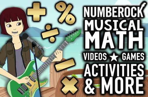 Musical Common Core & TEKS Math Review Program for 3rd-5th Grade with Animations
