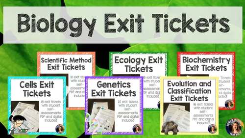 Biochemistry Exit Tickets | Science Formative Assessment | TPT