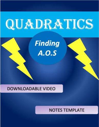 Preview of Finding Axis of Symmetry of Factored Form Quadratic Equation (Distance Learning)