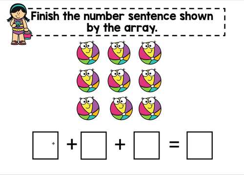 Arrays and Repeated Addition Printable and Digital Math Task Cards