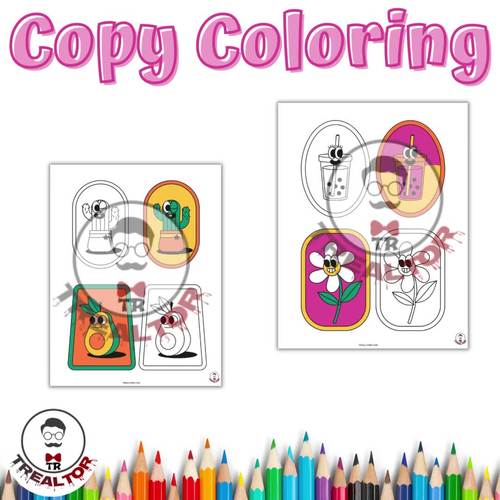 Copy Coloring Pages For Kids Fun Coloring Art Activities by TREALTOR