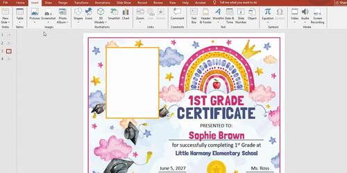 1st Grade Completion Certificate, First Grade Moving Up Awards, PDF ...