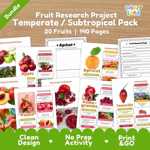 Fruit Research Project Temperate Subtropical Bundle | Life Cycle ...