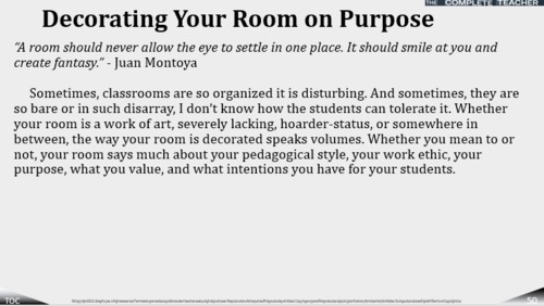 Preview of COMPLETE TEACHER Lesson 50 - Decorating Your Room on Purpose