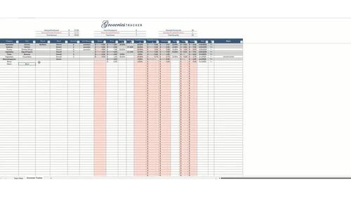 Simple Grocery Bill Tracker Excel Spreadsheet by Mom Money Map | TPT