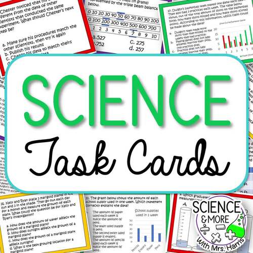 Science Review Test Prep Task Cards