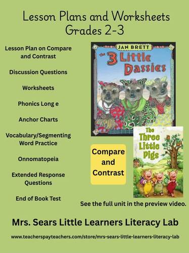 The 3 Little Dassies by Mrs. Sears Little Learners Literacy Lab | TPT