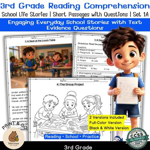 3rd Grade Reading Comprehension Worksheets | School Life Stories ...