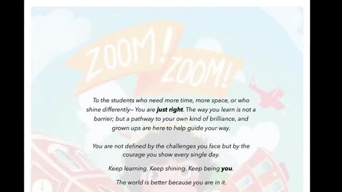 Preview of Zoom! Zoom! Read Aloud.