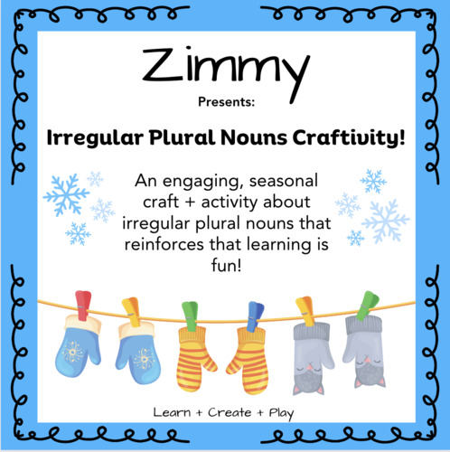 Preview of Irregular Plural Nouns CRAFTIVITY