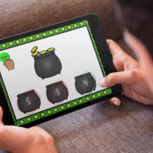 St. Patrick's Day Math Counting Boom Cards by Research Based Teaching Tools