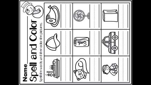 Snowman Themed Kindergarten Language Arts Packet - Common Core Aligned