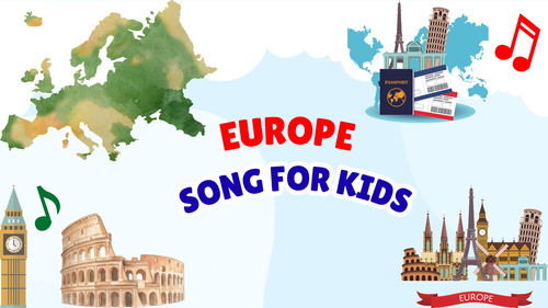 Preview of Europe Song for Kids | Learn the Continent | Geography Song