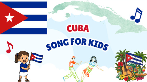 Preview of Cuba Song for Kids | Learn About Cuba | Caribbean Geography Music Video + Lyrics