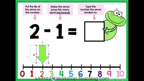 Google Slides Math Subtract Within 10 Number Line Distance Learning