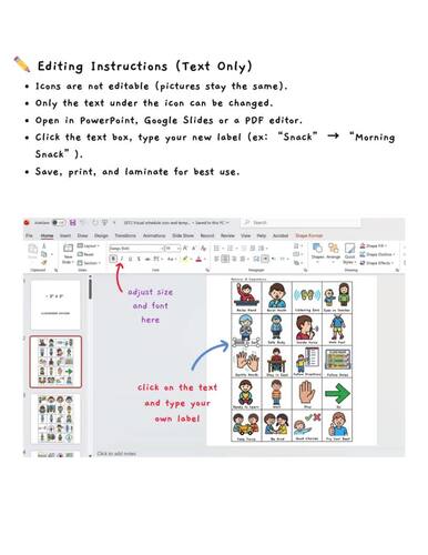Set 2: Editable Visual Schedule 100 Icons – Classroom Behavior & Home ...