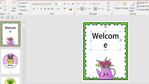 Editable Spring Flowers Door Display Name Tag Classroom Decor Desk Labels