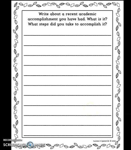 Social Emotional Learning Journal Prompts for Middle School and 