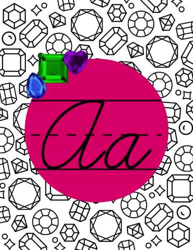Bejeweled Themed Cursive Letter Posters by Ms Beh in K | TPT