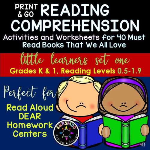 ♥K-1 Reading Comprehension Worksheets/Activities for 40 Top, Must Read