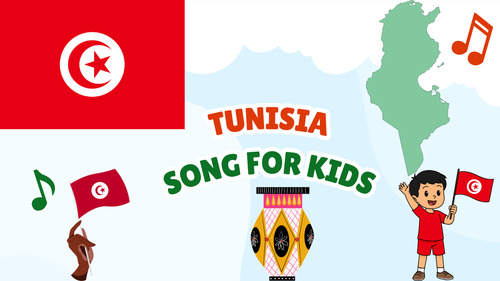 Preview of Tunisia Song for Kids | Country Study Video, MP3 & Lyrics PDF