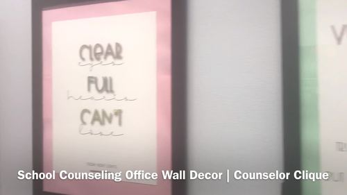 School Counseling Office Wall Decor By Counselor Clique Tpt