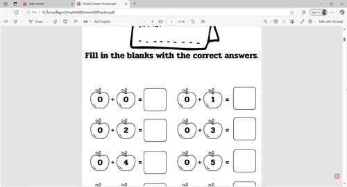 Basic of Simple Division Exercise Practice