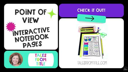 Point of View Interactive Notebook Pages by Tales from Title TPT