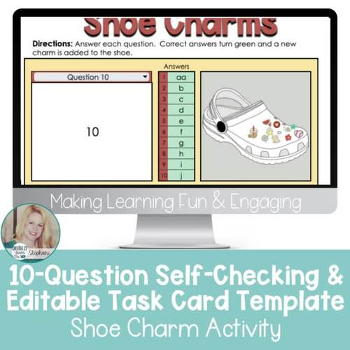Editable Self-Checking Task Card Template - Digital Resource Vol. 10
