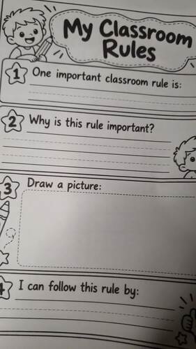 Classroom Rules Worksheets | Word Search, Writing And Classroom ...