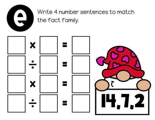 Multiplication & Division Fact Families Task Cards for 3rd Grade | Math ...