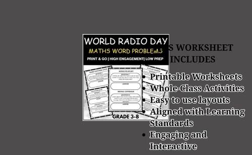 40 Fun Math Word Problems for World Radio Day | Grades 3–8 by Learnwith ...
