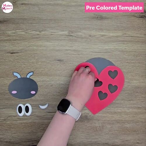 Heart Ladybug Craft, Bug Craft Activity by Crafts Laughs And Learning