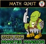 Escape Monster Mansion - Math Quest - Halloween Math worksheets