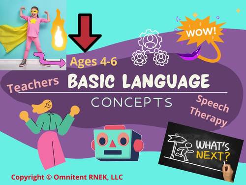 Bundle Deal! Basic Language Concepts Ages 2-6 by Development - Speech ...